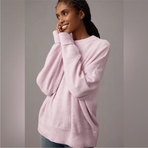 Anthropologie the Juno crewneck pink